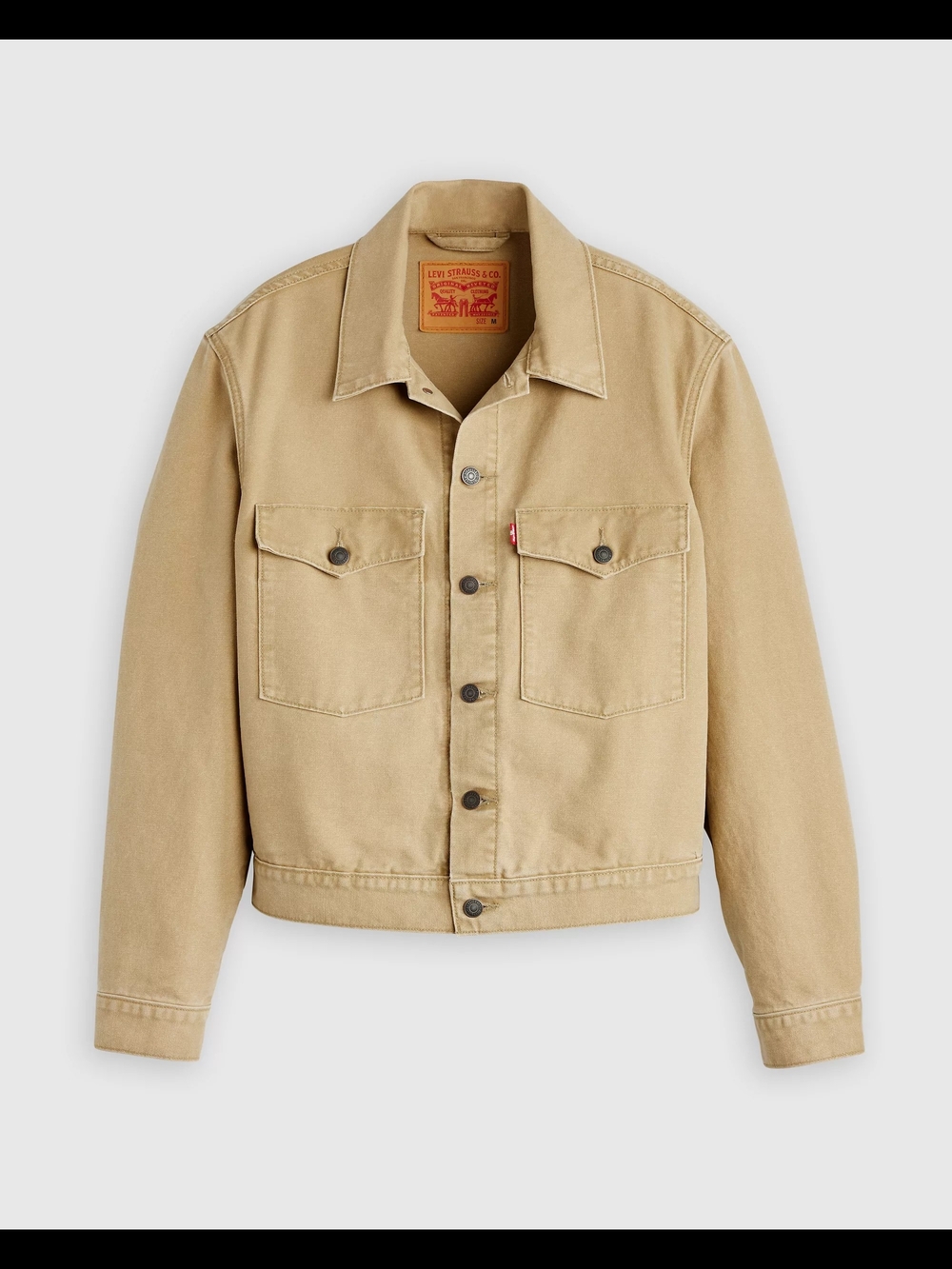 Levi's Men's Beige/Tan Denim Embarcadero Station Trucker Jacket